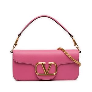 Valentino Vibrant Pink Shoulder Bag with Gold Accent - COPY